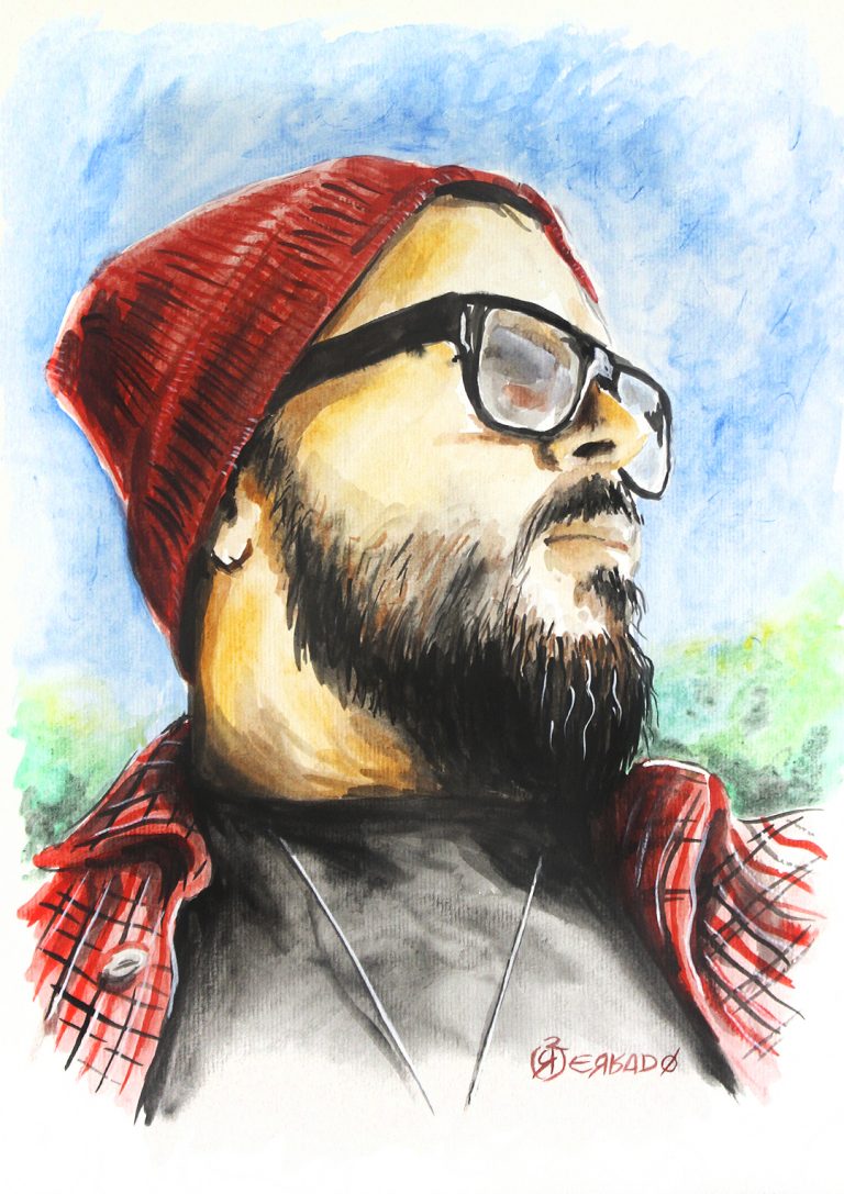 Autorretrato em aquarela