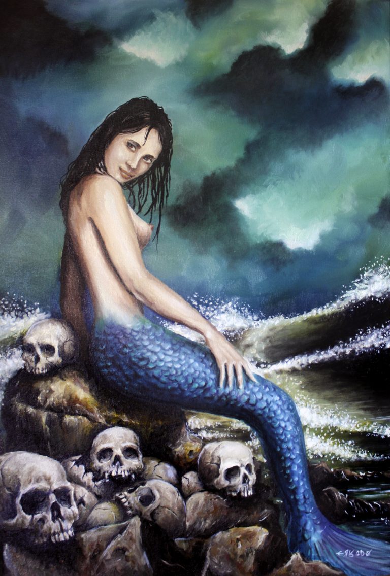 Sereia, óleo sobre tela